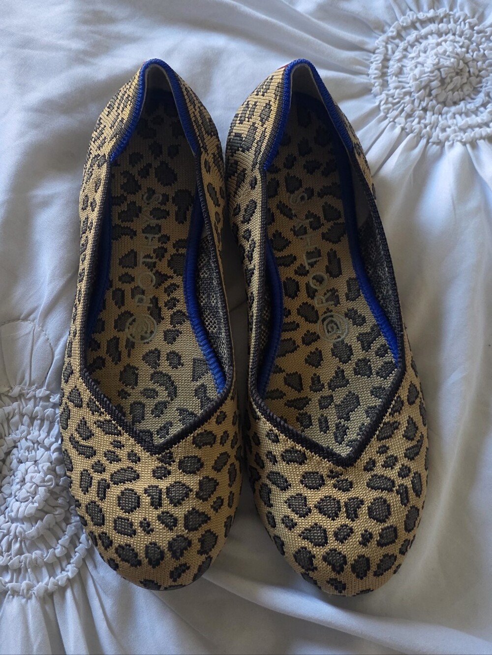 Rothy's The Flat in Spotted Leopard Print Round Toe
